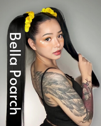 A photo of Bella Poarch who is a social media personality as a Filipino-American singer.